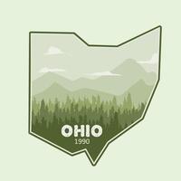 Ohio Forest Design Perfect for Stickers, apparel, etc vector
