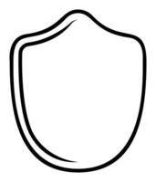Shield outline frame Logo. template Sign of Protection, Guard and Security. Insurance or Immunity Symbol. Empty icon design isolated on white background vector