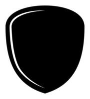 emblem Shield logo template flat illustration, shielding icon in black and white color, security and protector symbol isolated on white background vector