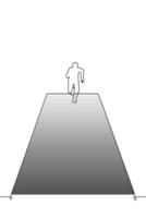 person running up the stairs - one line art . concept climb up, career growth, rapid progress vector