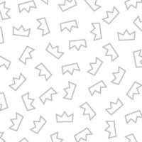 King Crown Pattern Gray White Color Background vector