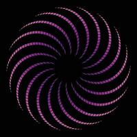 The abstract vibrant spiral of colorful geometric patterns. vector