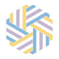 The abstract color hexagonal pattern on white background. vector