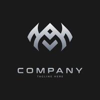 Initial AM or MA Logo design, Monogram Letter A with M combination, Illustration vector