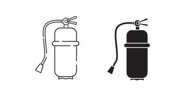 Fire extinguisher icon in flat style vector