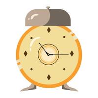 An alarm clock with a bell on top vector