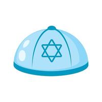 Jewish hat icon in flat style isolated on white background vector