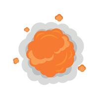 An orange cloud with smoke coming out of it vector