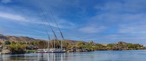 Sailboat on the Nile River in Aswan, Egypt photo