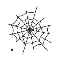 Spider web with spider and drop illustration vector