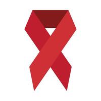 Red ribbon icon on white background vector