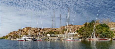 Sailboat on the Nile River in Aswan, Egypt photo