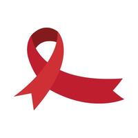 Red ribbon icon on white background vector
