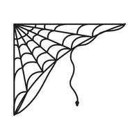 A black and white drawing of a spider web vector