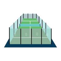 A tennis court with a net and a net vector