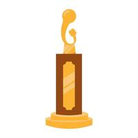 A trophy on a white background with a golden ball vector