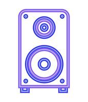A speaker icon in a thin line style vector