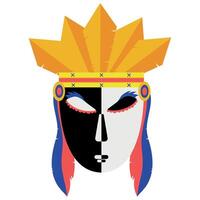 A mask with a crown on it vector