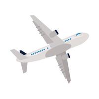 Airplane icon in flat style on white background vector