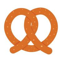 A pretzel is shown on a white background vector