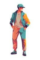 A man in a jacket and pants vector
