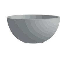 A gray bowl on a white background vector