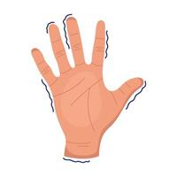 A hand with a finger pointing to the side vector