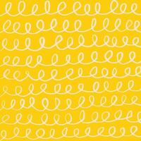 Pastel hand drawn pattern, pencil beige swirls. Chaotic ink textured spiral lines on yellow background, scribbles, doodle. Sketch illustration. vector