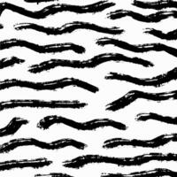 Square hand drawn pattern, curved horizontal brush strokes on white background. Grunge doodle illustration, curved lines, scribble elements. vector