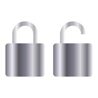 lock in open and closed position. illustration vector
