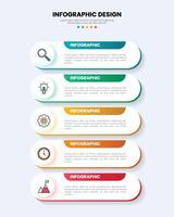 Infographic showing timeline steps vector