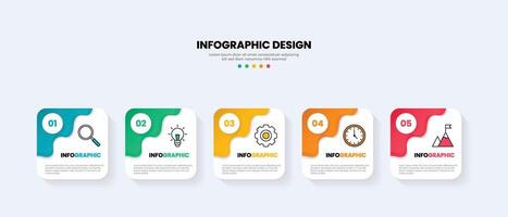 Square infographic with icons vector