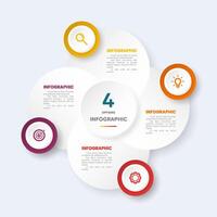 Circle chart infographic template vector