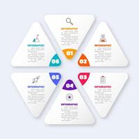triangle and hexagon infographic vector
