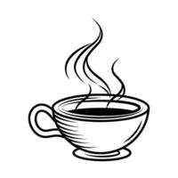 A cup of coffee with steam vector