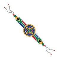 A rakhi with a colorful design on it vector