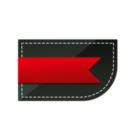 Black and Red Blank abstract geometric Label Or Tag Element On transparent Background png