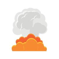 An orange cloud with smoke coming out of it vector
