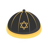 Jewish hat icon isolated on white background vector