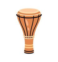 A djembe drum on a white background vector