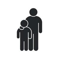 Father and son icon illustration on white background vector