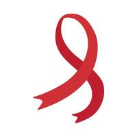Red ribbon icon on white background vector