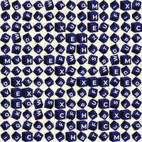 pattern letters alphabet pattern. cube alphabets. typography banner. bold font. Childish style capital letters. vector