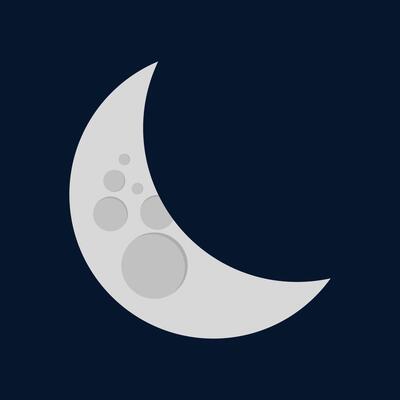 moon isolated on dark blue background. Full moon illustration. Super moon in dark background.