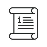 A scroll with a paper on it vector