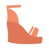 A woman's shoe with a wedge heel vector