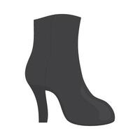 Black high heeled boot icon isolated on white background vector