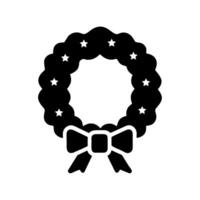 Christmas wreath icon illustration vector
