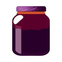 A jar of jam on a white background vector