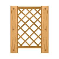 Wooden lattice gate with lattice pattern vector